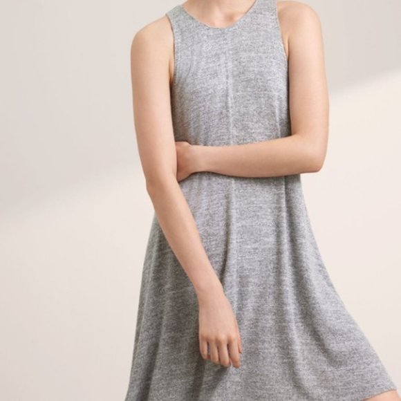ARITZIA - wilfred free Rosa swing dress sleeveless soft grey size medium - Picture 2 of 7